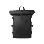 Black 20L expandable roll-top backpack for commute and travel