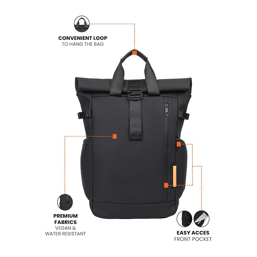 Details of the 30L Roll-Top Everyday Backpack