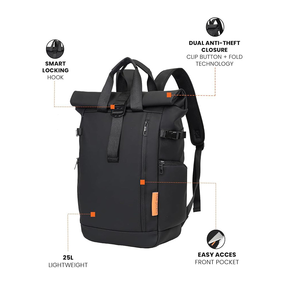 Details of the 30L Roll-Top Everyday Backpack