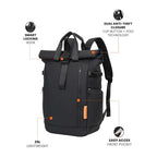 Details of the 30L Roll-Top Everyday Backpack