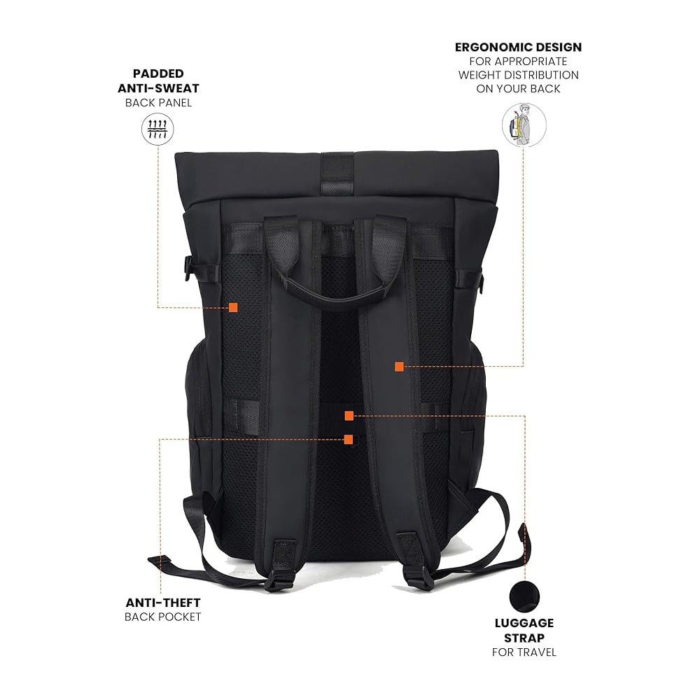 Details of the 30L Roll-Top Everyday Backpack