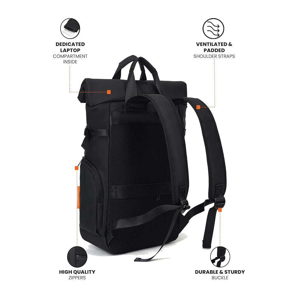 Details of the 30L Roll-Top Everyday Backpack