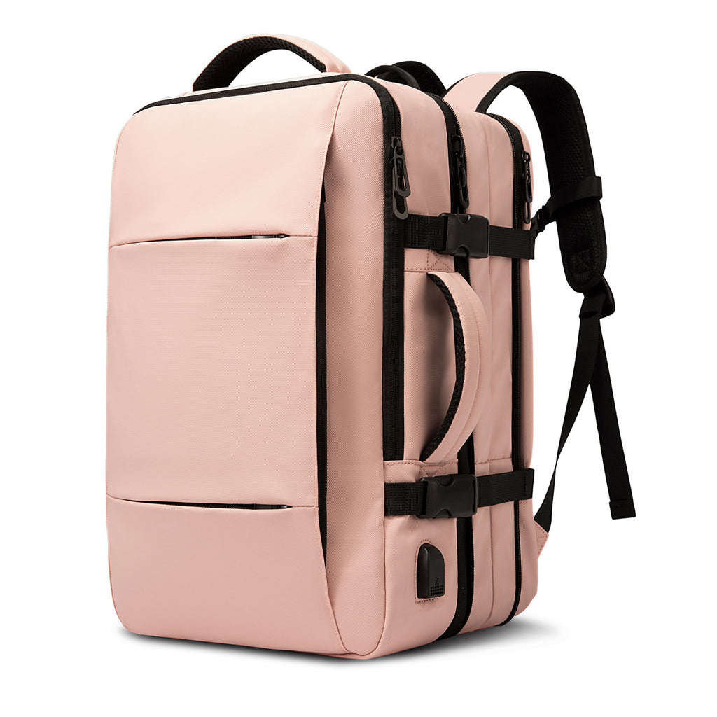 45L Expandable Travel Backpack – Pink
