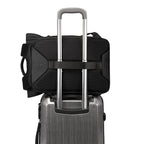 Rear view of the anti-theft commuter backpack