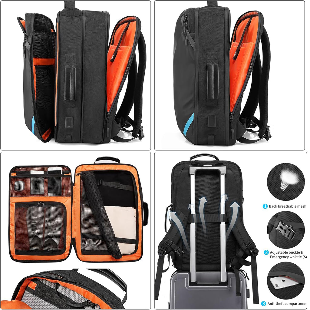 Structural features of the expandable 45L vacuum-compression backpack