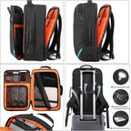 Structural features of the expandable 45L vacuum-compression backpack
